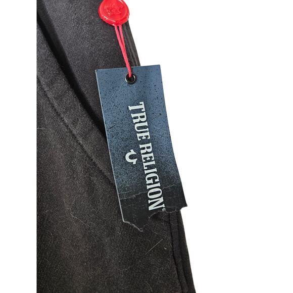 NEW True Religion XXL Black Drop Crotch Sweatpant Cotton Casual Lounge Active - Picture 5 of 6